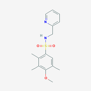 molecular formula C16H20N2O3S B5842016 4-methoxy-2,3,5-trimethyl-N-(2-pyridinylmethyl)benzenesulfonamide 