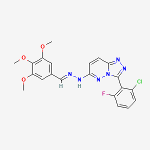 molecular formula C21H18ClFN6O3 B5842065 3,4,5-trimethoxybenzaldehyde [3-(2-chloro-6-fluorophenyl)[1,2,4]triazolo[4,3-b]pyridazin-6-yl]hydrazone 