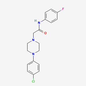 2-[4-(4-chlorophenyl)-1-piperazinyl]-N-(4-fluorophenyl)acetamide