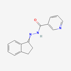 molecular formula C15H13N3O B5842090 N'-(2,3-dihydro-1H-inden-1-ylidene)nicotinohydrazide 