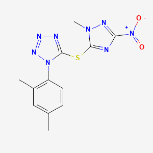 1-(2,4-dimethylphenyl)-5-[(1-methyl-3-nitro-1H-1,2,4-triazol-5-yl)thio]-1H-tetrazole