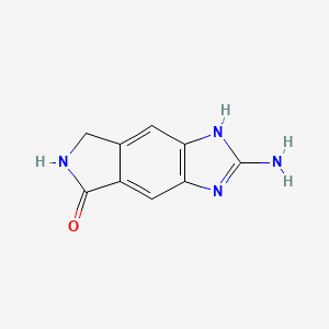 molecular formula C9H8N4O B584212 2-Amino-6,7-dihydroimidazo[4,5-f]isoindol-5(1H)-one CAS No. 146934-72-7