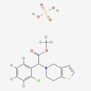 molecular formula C16H18ClNO6S2 B584214 rac Clopidogrel-d7 Hydrogen Sulfate CAS No. 1346598-07-9
