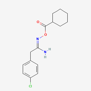 molecular formula C15H19ClN2O2 B5842141 2-(4-chlorophenyl)-N'-[(cyclohexylcarbonyl)oxy]ethanimidamide 