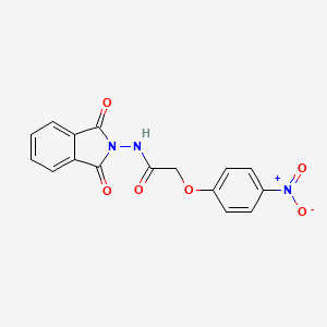 molecular formula C16H11N3O6 B5842148 N-(1,3-dioxo-1,3-dihydro-2H-isoindol-2-yl)-2-(4-nitrophenoxy)acetamide 