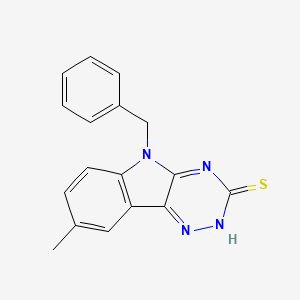 molecular formula C17H14N4S B5842176 5-benzyl-8-methyl-5H-[1,2,4]triazino[5,6-b]indole-3-thiol 