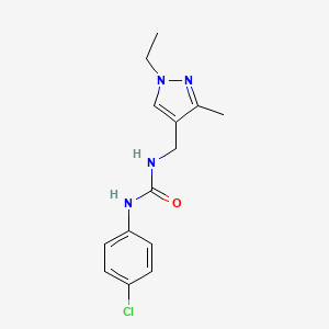 molecular formula C14H17ClN4O B5842207 N-(4-chlorophenyl)-N'-[(1-ethyl-3-methyl-1H-pyrazol-4-yl)methyl]urea 