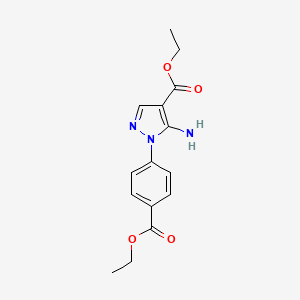 molecular formula C15H17N3O4 B5842234 ethyl 5-amino-1-[4-(ethoxycarbonyl)phenyl]-1H-pyrazole-4-carboxylate 