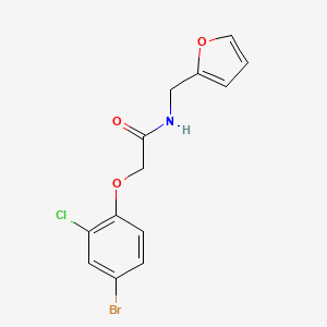 molecular formula C13H11BrClNO3 B5842244 2-(4-bromo-2-chlorophenoxy)-N-(2-furylmethyl)acetamide 