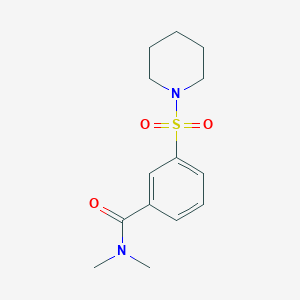 molecular formula C14H20N2O3S B5842248 N,N-dimethyl-3-(1-piperidinylsulfonyl)benzamide 