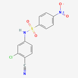 molecular formula C13H8ClN3O4S B5842254 N-(3-chloro-4-cyanophenyl)-4-nitrobenzenesulfonamide 