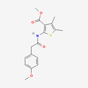 molecular formula C17H19NO4S B5842257 methyl 2-{[(4-methoxyphenyl)acetyl]amino}-4,5-dimethyl-3-thiophenecarboxylate 