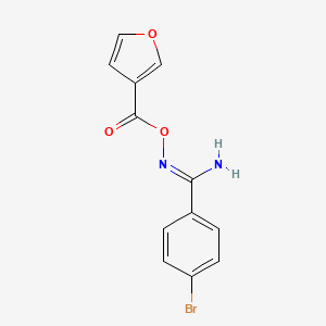 molecular formula C12H9BrN2O3 B5842264 4-bromo-N'-(3-furoyloxy)benzenecarboximidamide 