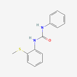 molecular formula C14H14N2OS B5842266 N-[2-(methylthio)phenyl]-N'-phenylurea 