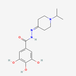 molecular formula C15H21N3O4 B5842276 3,4,5-trihydroxy-N'-(1-isopropyl-4-piperidinylidene)benzohydrazide 
