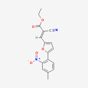 molecular formula C17H14N2O5 B5842277 ethyl 2-cyano-3-[5-(4-methyl-2-nitrophenyl)-2-furyl]acrylate 