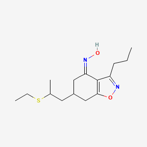 molecular formula C15H24N2O2S B5842295 6-[2-(ethylthio)propyl]-3-propyl-6,7-dihydro-1,2-benzisoxazol-4(5H)-one oxime 