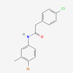 molecular formula C15H13BrClNO B5842306 N-(4-bromo-3-methylphenyl)-2-(4-chlorophenyl)acetamide 
