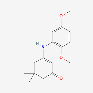 3-[(2,5-dimethoxyphenyl)amino]-5,5-dimethyl-2-cyclohexen-1-one