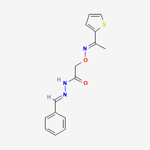 molecular formula C15H15N3O2S B5842327 N'-benzylidene-2-({[1-(2-thienyl)ethylidene]amino}oxy)acetohydrazide 