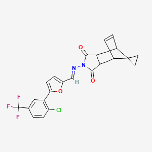 molecular formula C23H16ClF3N2O3 B5842329 4'-[({5-[2-chloro-5-(trifluoromethyl)phenyl]-2-furyl}methylene)amino]-4'-azaspiro[cyclopropane-1,10'-tricyclo[5.2.1.0~2,6~]decane]-8'-ene-3',5'-dione 