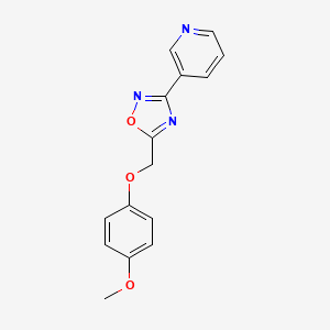 molecular formula C15H13N3O3 B5842350 3-{5-[(4-methoxyphenoxy)methyl]-1,2,4-oxadiazol-3-yl}pyridine 