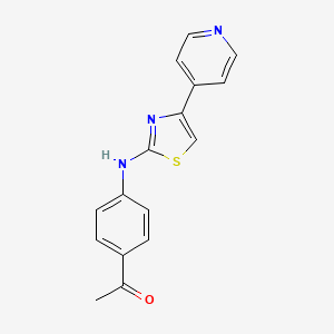 molecular formula C16H13N3OS B5842352 1-(4-{[4-(4-pyridinyl)-1,3-thiazol-2-yl]amino}phenyl)ethanone 