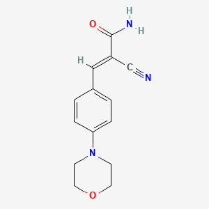 2-cyano-3-[4-(4-morpholinyl)phenyl]acrylamide