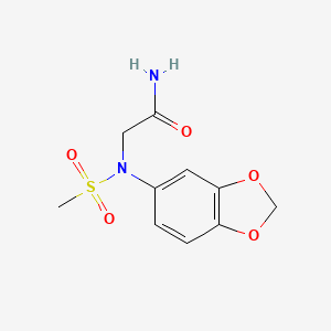 N~2~-1,3-benzodioxol-5-yl-N~2~-(methylsulfonyl)glycinamide