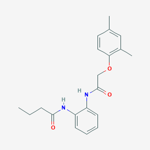 molecular formula C20H24N2O3 B5842388 N-(2-{[2-(2,4-dimethylphenoxy)acetyl]amino}phenyl)butanamide 
