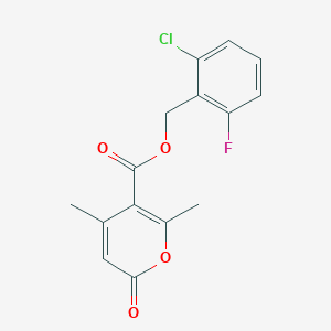 2-chloro-6-fluorobenzyl 4,6-dimethyl-2-oxo-2H-pyran-5-carboxylate