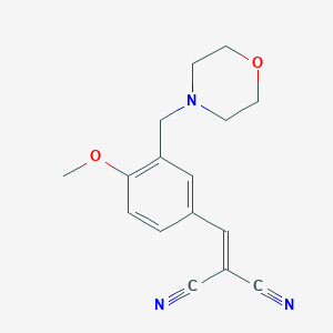 [4-methoxy-3-(4-morpholinylmethyl)benzylidene]malononitrile