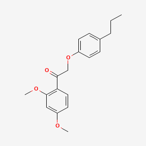 molecular formula C19H22O4 B5842431 1-(2,4-dimethoxyphenyl)-2-(4-propylphenoxy)ethanone 