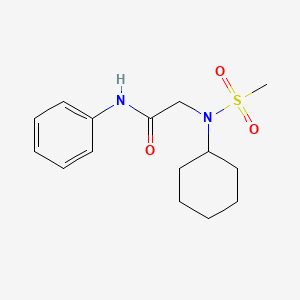 molecular formula C15H22N2O3S B5842446 N~2~-cyclohexyl-N~2~-(methylsulfonyl)-N~1~-phenylglycinamide 