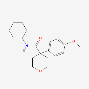 molecular formula C19H27NO3 B5842448 N-cyclohexyl-4-(4-methoxyphenyl)tetrahydro-2H-pyran-4-carboxamide 