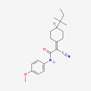 molecular formula C21H28N2O2 B5842461 2-cyano-2-[4-(1,1-dimethylpropyl)cyclohexylidene]-N-(4-methoxyphenyl)acetamide 