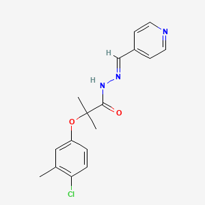 molecular formula C17H18ClN3O2 B5842481 2-(4-chloro-3-methylphenoxy)-2-methyl-N'-(4-pyridinylmethylene)propanohydrazide 