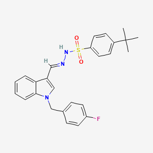 4-tert-butyl-N'-{[1-(4-fluorobenzyl)-1H-indol-3-yl]methylene}benzenesulfonohydrazide