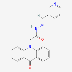 2-(9-oxo-10(9H)-acridinyl)-N'-(3-pyridinylmethylene)acetohydrazide