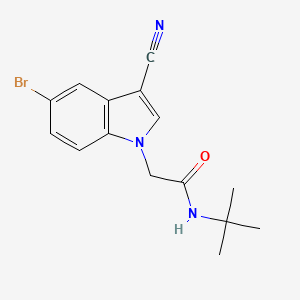2-(5-bromo-3-cyano-1H-indol-1-yl)-N-(tert-butyl)acetamide