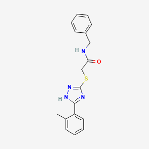 molecular formula C18H18N4OS B5842528 N-benzyl-2-{[5-(2-methylphenyl)-4H-1,2,4-triazol-3-yl]thio}acetamide 