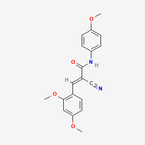 molecular formula C19H18N2O4 B5842530 2-cyano-3-(2,4-dimethoxyphenyl)-N-(4-methoxyphenyl)acrylamide 