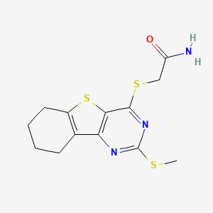 2-{[2-(methylthio)-6,7,8,9-tetrahydro[1]benzothieno[3,2-d]pyrimidin-4-yl]thio}acetamide