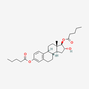 molecular formula C28H40O5 B584254 [(8R,9S,13S,14S,16R,17R)-16-hydroxy-13-methyl-3-pentanoyloxy-6,7,8,9,11,12,14,15,16,17-decahydrocyclopenta[a]phenanthren-17-yl] pentanoate CAS No. 1350468-75-5