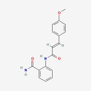 molecular formula C17H16N2O3 B5842553 2-{[3-(4-methoxyphenyl)acryloyl]amino}benzamide 