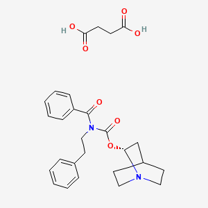 molecular formula C27H32N2O7 B584256 N-Benzoyl-N-[2-(phenyl)ethyl]-N-carbamic Acid R-Quinuclidinol Ester Succinic Acid Salt CAS No. 1798817-92-1