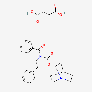 molecular formula C27H32N2O7 B584256 N-苯甲酰-N-[2-(苯基)乙基]-N-氨基甲酸酯 R-奎宁环醇酯琥珀酸盐 CAS No. 1798817-92-1