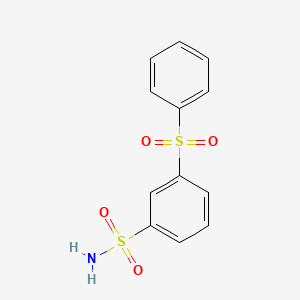 molecular formula C12H11NO4S2 B5842567 3-(苯磺酰基)苯磺酰胺 