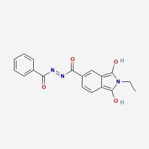 molecular formula C18H15N3O4 B5842591 N'-benzoyl-2-ethyl-1,3-dioxo-5-isoindolinecarbohydrazide 