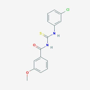 molecular formula C15H13ClN2O2S B5842597 N-{[(3-chlorophenyl)amino]carbonothioyl}-3-methoxybenzamide 